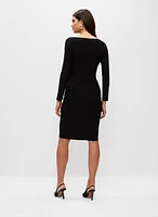 Robe ajustée à motif floral et clous