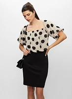 Polka Dot Print Dress