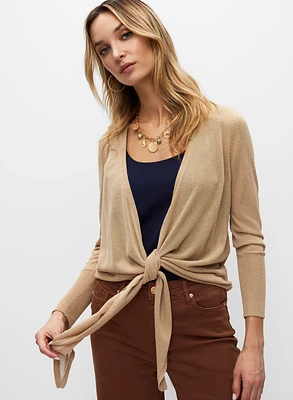Cardigan avec lien à nouer