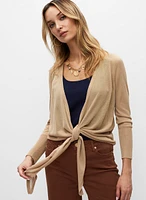 Cardigan avec lien à nouer