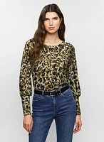 Camouflage Print Top