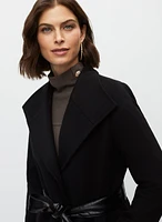 Large Lapel Wool Blend Coat