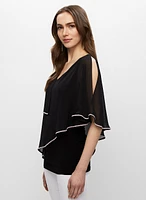 Joseph Ribkoff - Double-Layer Chiffon Blouse