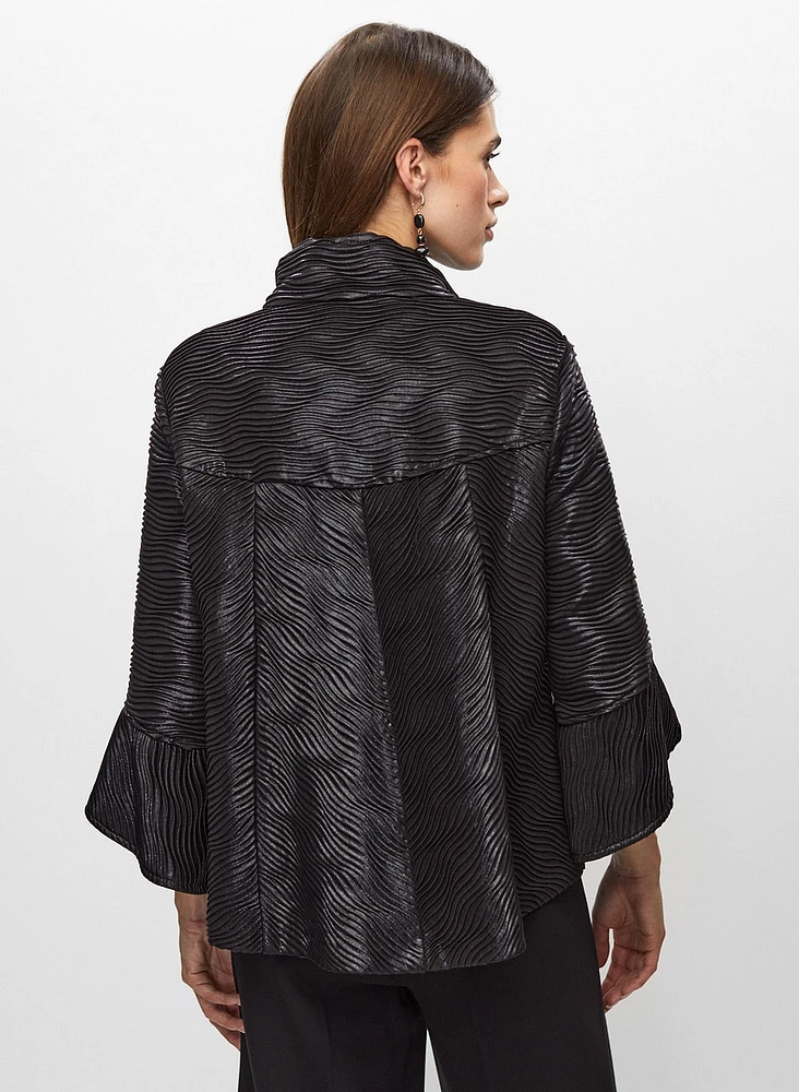 Joseph Ribkoff - Flutter Sleeve Textured Jacket