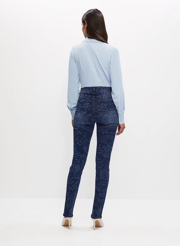 Leaf Print Jeans