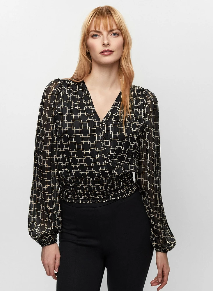 Geometric Motif Blouse