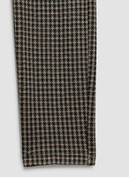 Pull-On Houndstooth Print Pants