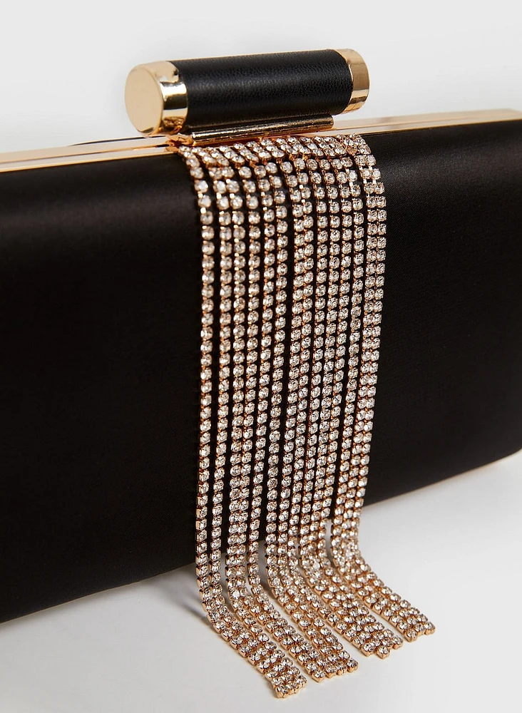Crystal Detail Box Clutch