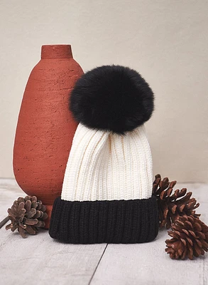 Knit Pom Pom Hat