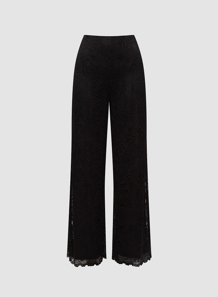 Wide Leg Lace Pants