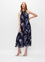 Robe midi à motif coquillages