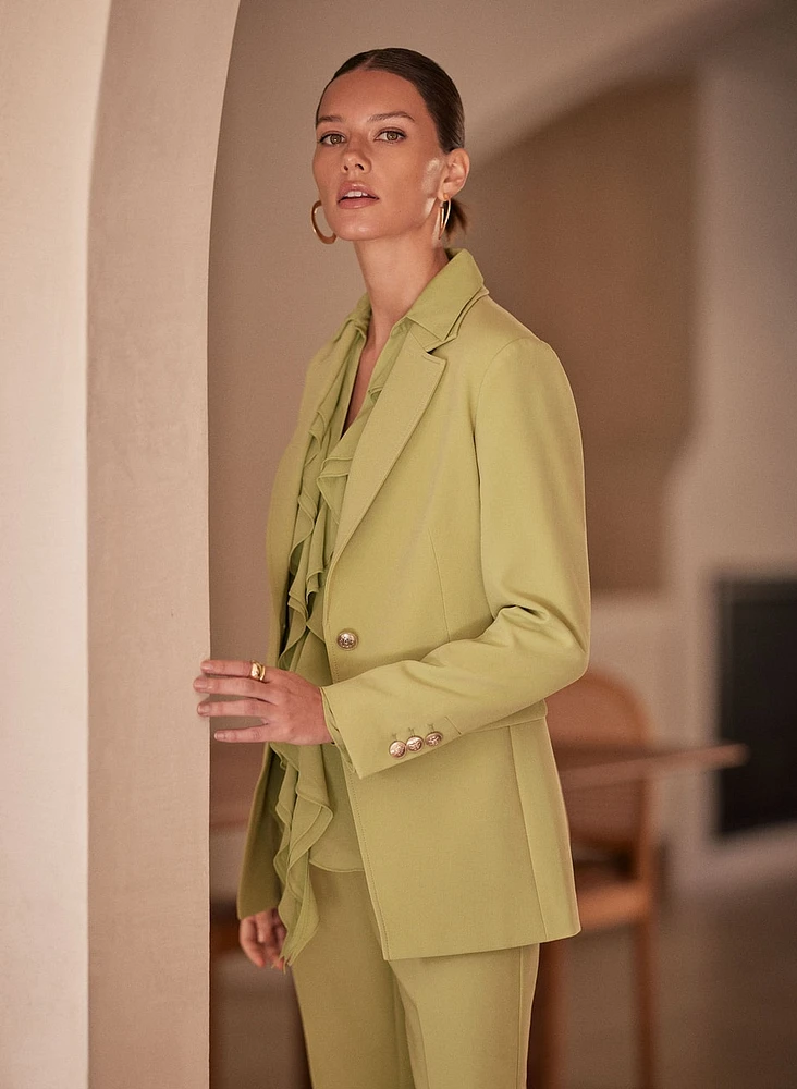 Veste mi-longue à un bouton