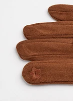 Quilted Faux Suede Gloves