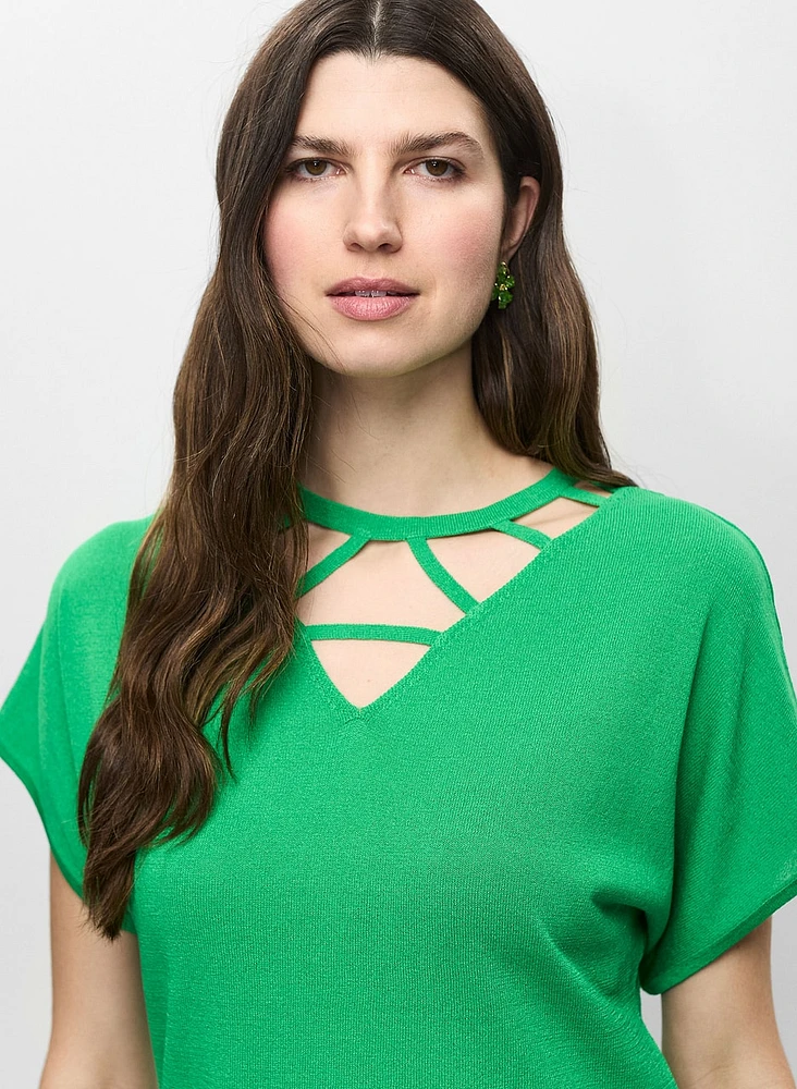 Joseph Ribkoff - Cut-Out Detail Knit Top