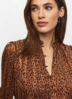 Animal Print Chiffon Top