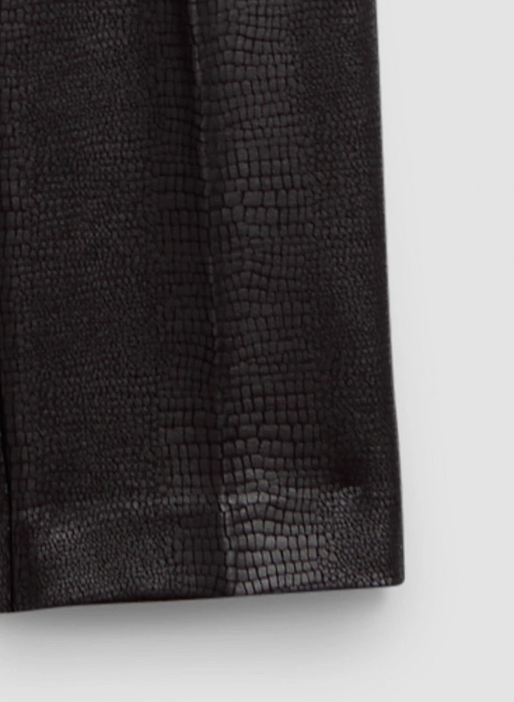 Madison Crocodile Print Pull-On Pants