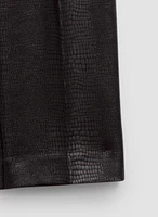 Madison Crocodile Print Pull-On Pants