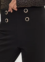 Jewel Button Pull-On Pants