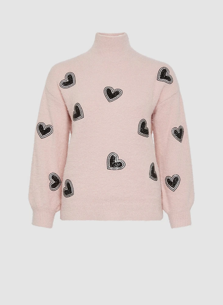 Frank Lyman - Heart Appliqué Sweater