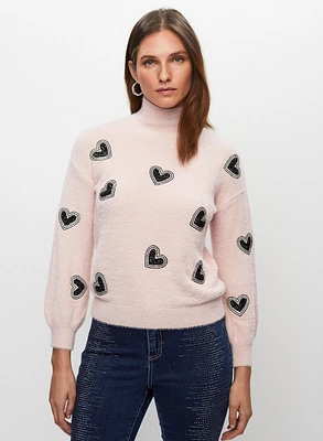 Frank Lyman - Heart Appliqué Sweater