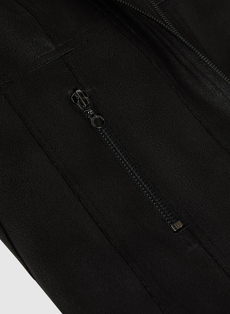 Vex - Veste style redingote en faux suède