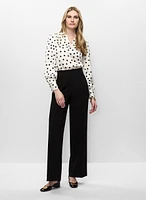 Long Sleeve Polka Dot Blouse