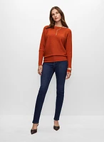 Long Sleeve Rib Knit Pullover