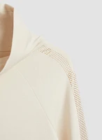 Embellished Funnel Neck Top