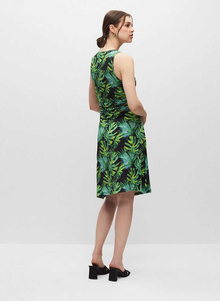 Robe à motif de feuilles palmier