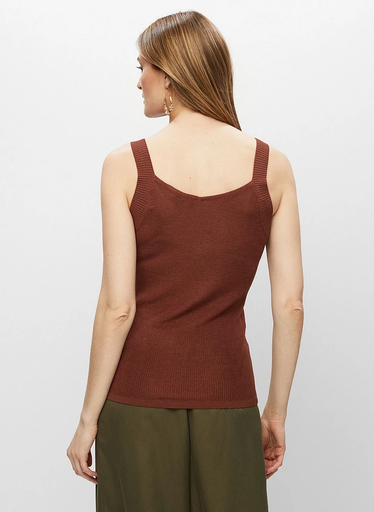 Sleeveless Knit Tank Top