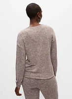 Haut en tricot mélangé avec lien à nouer