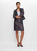 Boucle Wool-Blend Pencil Skirt
