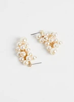 Pearl Cluster Dangle Earrings