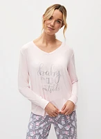 Text Print Pyjama Set