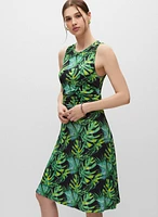 Palm Leaf Print Dress