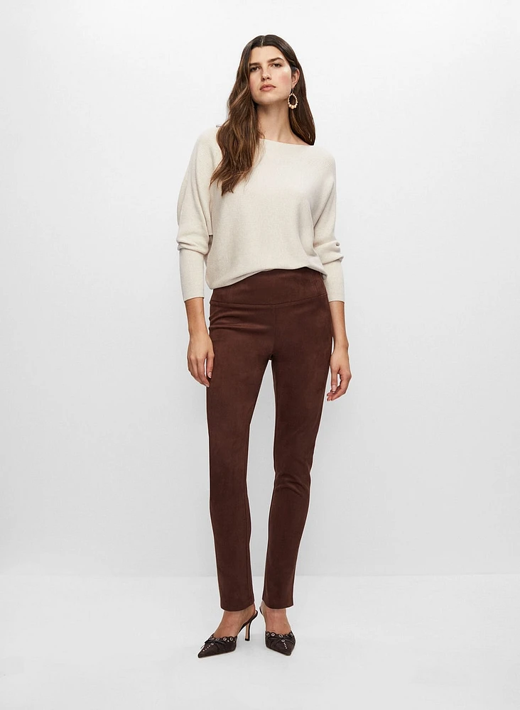 Legging à enfiler en faux suède