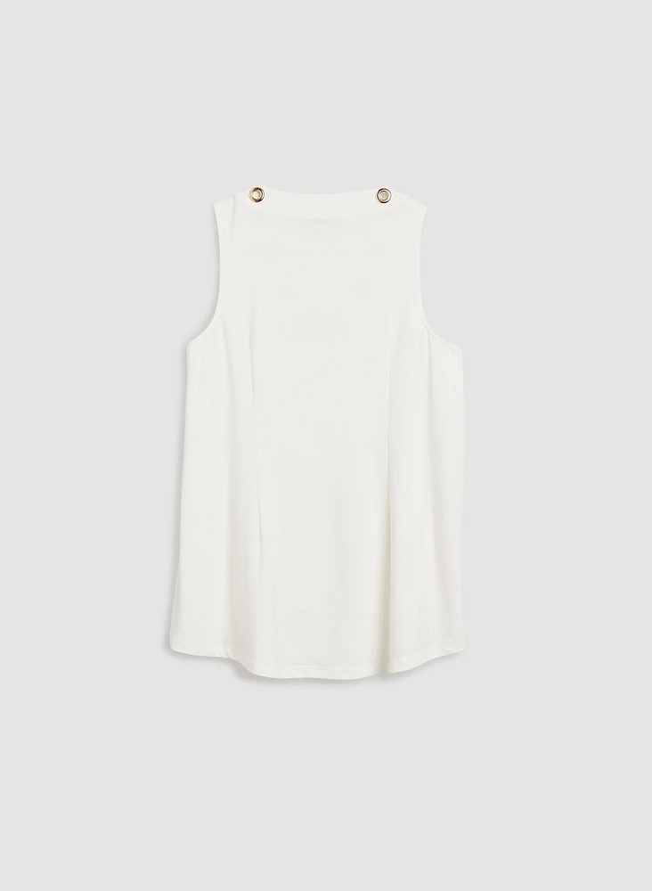 Eyelet Detail Sleeveless Top