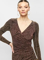 Metallic Jacquard Dress