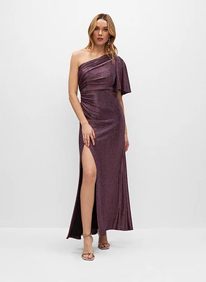 Adrianna Papell - Metallic One-Shoulder Dress