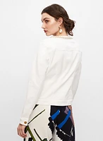Veste col rond à bordure en maillons