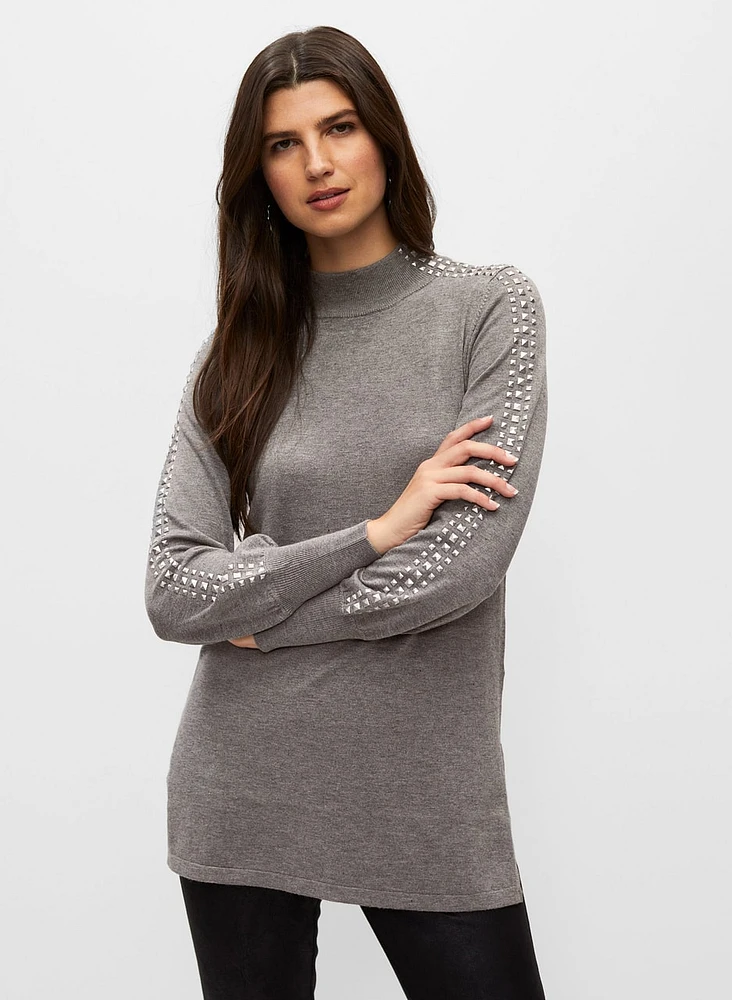 Mock Neck Knit Tunic