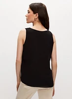 Sleeveless V-Neck Blouse