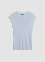 Essential Cap Sleeve Ribbed Knit Top