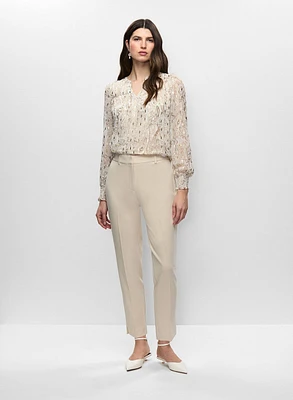 Haut col fendu et pantalon Giselle