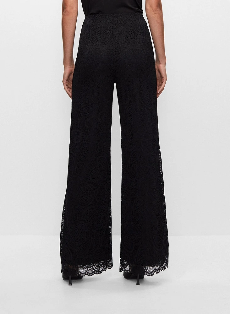 Wide Leg Lace Pants