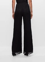 Wide Leg Lace Pants