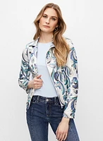 Joseph Ribkoff - Paisley Print Notch Collar Jacket