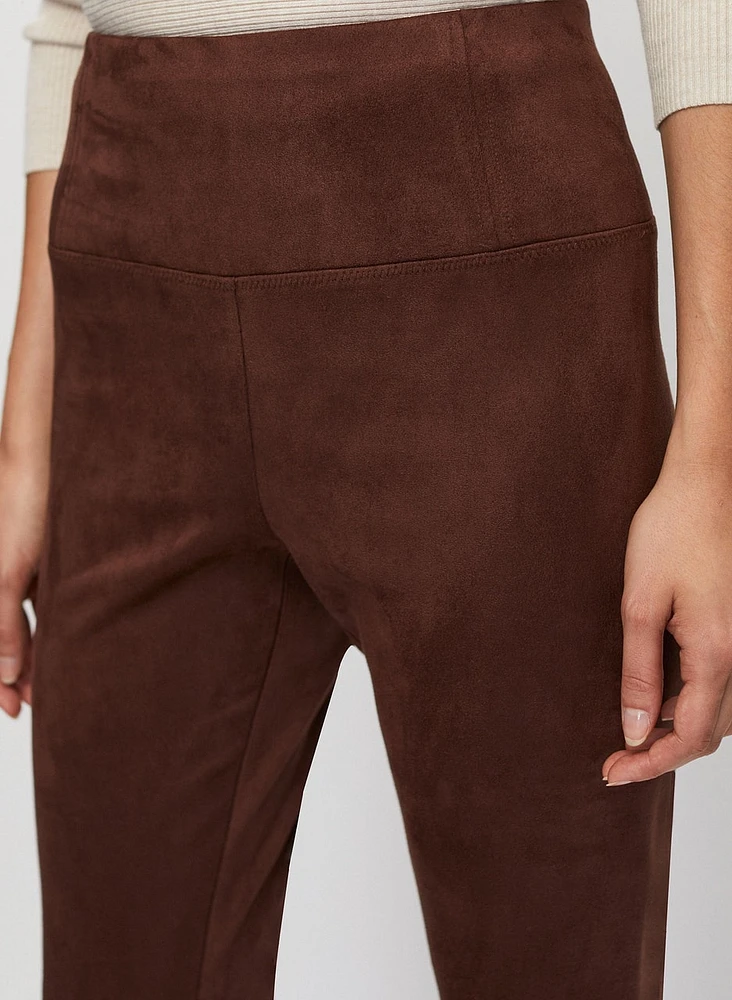 Legging à enfiler en faux suède