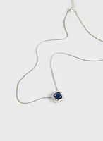 Square Stud Pendant Necklace