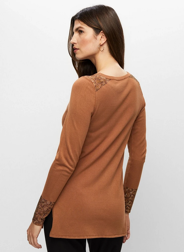 Essential Embellished Tunic Sweater